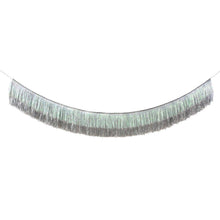 Silver Iridescent Tinsel Fringe Garland - Ellie and Piper