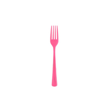 Solid Color Plastic Forks - Cerise - Ellie and Piper