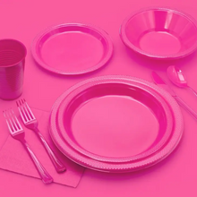 Solid Color Plastic Forks - Cerise - Ellie and Piper