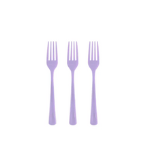 Solid Color Plastic Forks - Lavender - Ellie and Piper