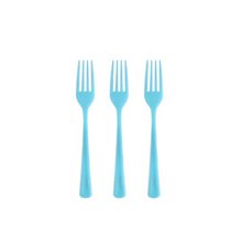 Solid Color Plastic Forks - Light Blue - Ellie and Piper