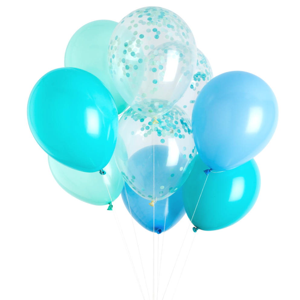 Poolside Blue Balloon Bouquet - Ellie and Piper