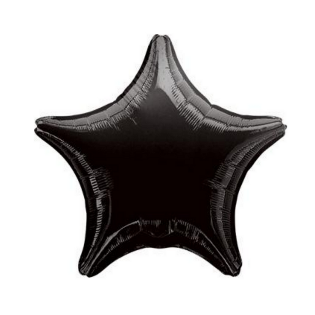 Black Star Shaped Mylar Balloon - Ellie and Piper