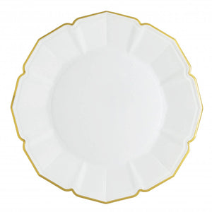 Ornate Bright White Dinner Paper Plates - Ellie and Piper