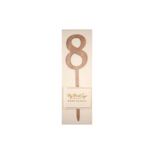 Botanical Wood Number Pick Cake Topper - 1 through 9 - Ellie and Piper