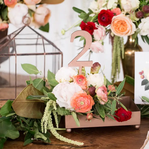 Botanical Wood Number Pick Cake Topper - 1 through 9 - Ellie and Piper