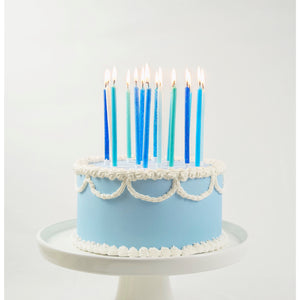 Tall Blue Gradient Candles - Ellie and Piper