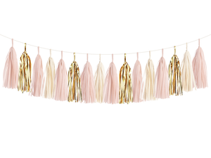 Blush & Gold Tassel Garland Kit - Ellie and Piper