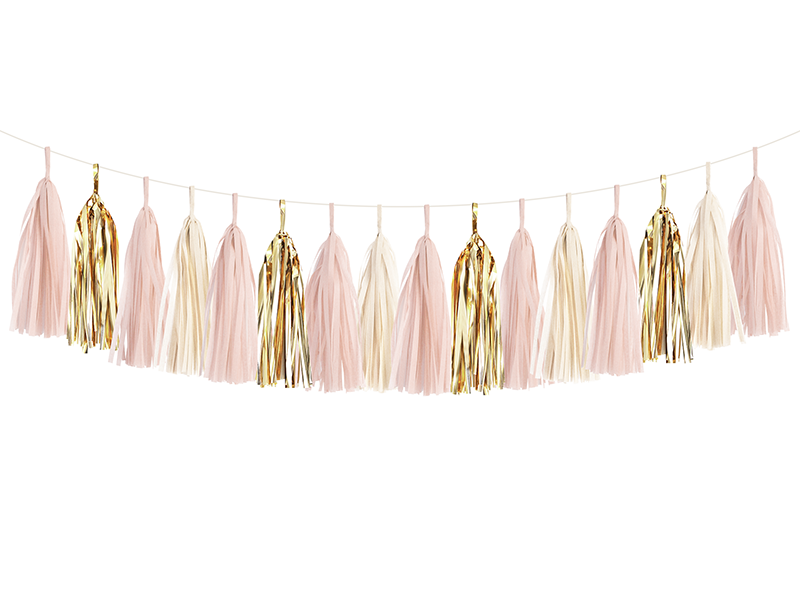 Blush & Gold Tassel Garland Kit - Ellie and Piper