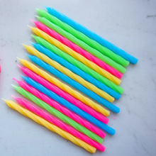 Neon Rainbow Spiral Birthday Candles (16 Count) - Ellie and Piper