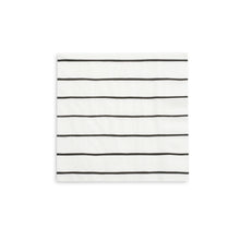 Frenchie Striped Large Napkins - Black Ink - Ellie and Piper