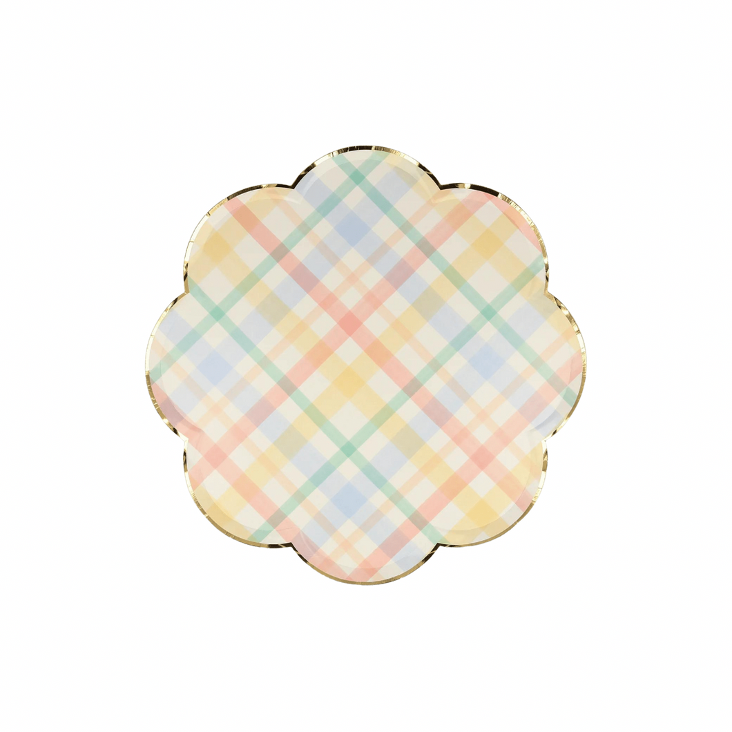 Small Spring Plaid Plates - Ellie and Piper