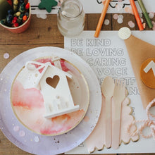 Pretty in Pink Watercolor Paper Dessert Plates - Ellie and Piper