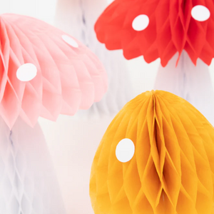 Honeycomb Mushroom Decorations - Ellie and Piper