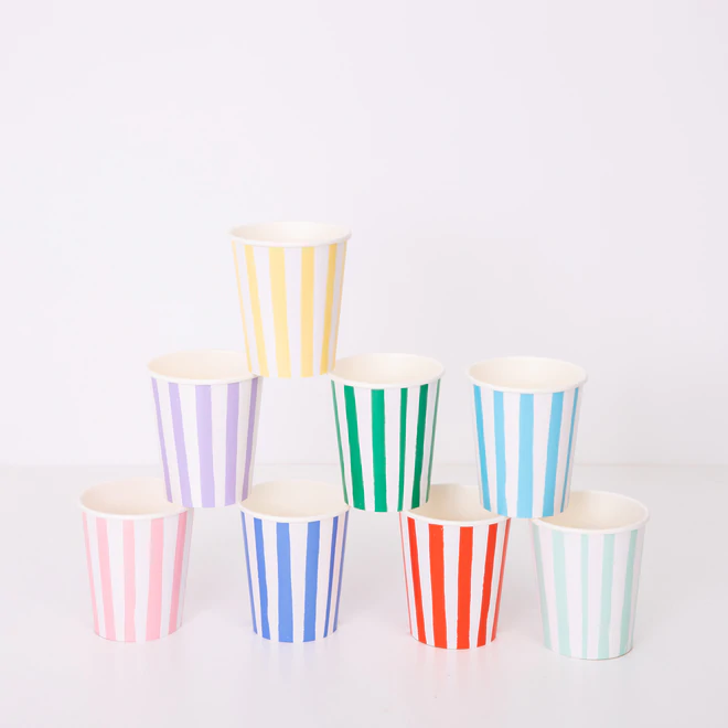 Mixed Stripe Cups - Ellie and Piper