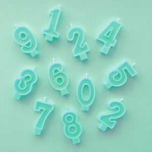 Mint Number Candles - Ellie and Piper