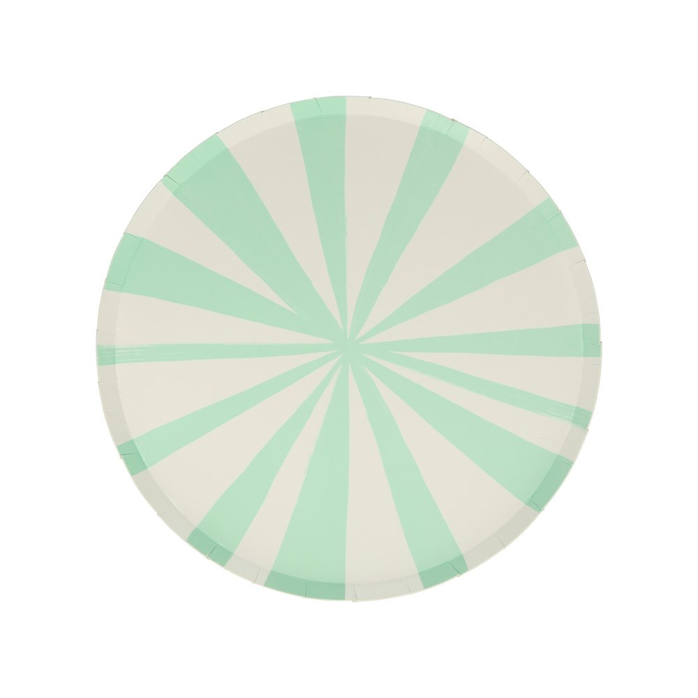 Mint Stripe Side Plates - Ellie and Piper