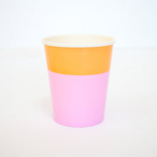 Color Blocked Paper Cups - Peach/Lavender - Ellie and Piper