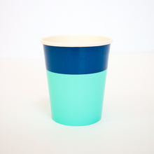 Color Blocked Paper Cups - Navy/Blue - Ellie and Piper