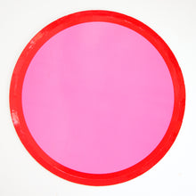 Color Blocked Large Paper Plates - Red/Hot Pink - Ellie and Piper