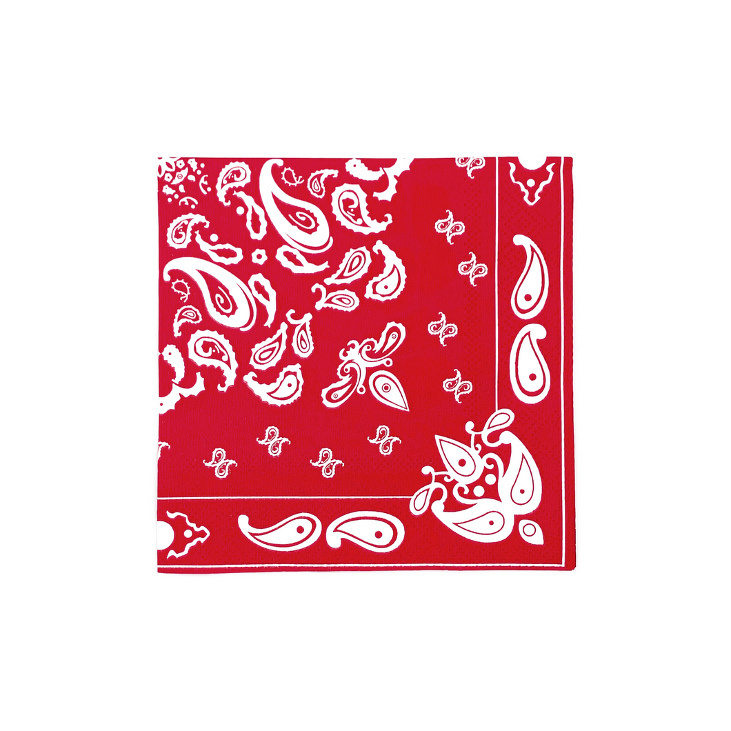 Red Bandana Cocktail Napkins - Ellie and Piper