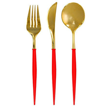 Red And Gold 36pc Assorted Cutlery Set - Ellie and Piper